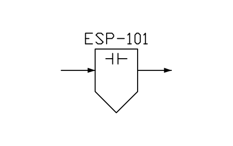 符號 Electrostatic precipitator, general 的預覽，圖塊名 PPD_X6523_PRECIPITATOR
