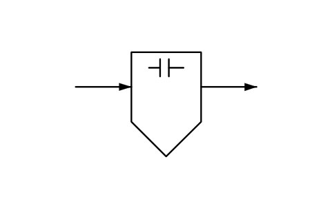 Preview of the Electrostatic precipitator, general symbol, block PPD_X6523_PRECIPITATOR