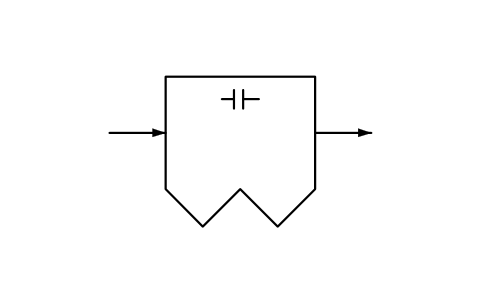 Preview of the Electrostatic precip., two sections symbol, block PPD_X6524_PRECIPITATOR_2SECTIONS