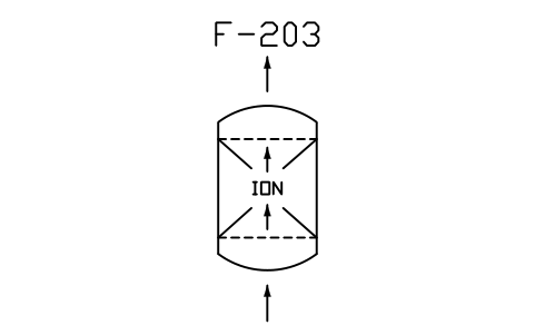 符號 Bed filter, ion exchange type 的預覽，圖塊名 PPD_X6530_BED_FILTER_ION