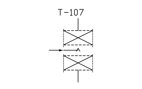 符號 Column, two packing sections, spray 的預覽，圖塊名 PPD_X6555_COLUMN_2_PACKINGS_SPRAY