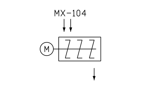 符號 Mixer, dynamic, general 的預覽，圖塊名 PPD_X6571_MIXER_DYNAMIC