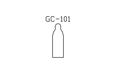 符號 Gas cylinder 的預覽，圖塊名 PPD_P046_GAS_CYLINDER