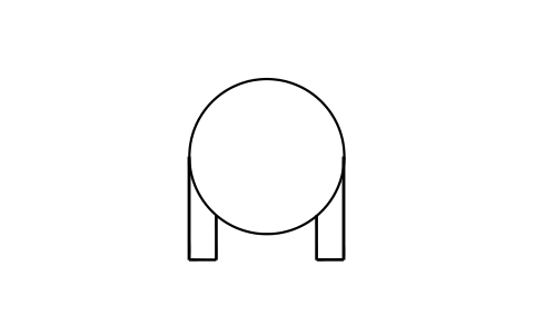 Vorschau des Symbols Kugelbehälter mit Stützen, Block PPD_X6601_SPHERE_LEGS