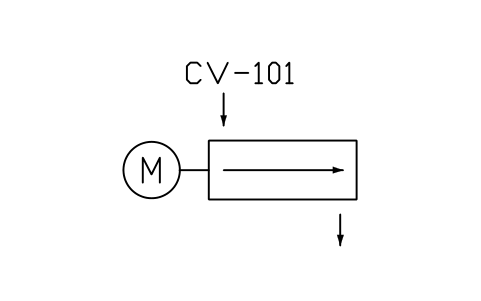 符號 Conveyor, general 的預覽，圖塊名 PPD_X6701_CONVEYOR