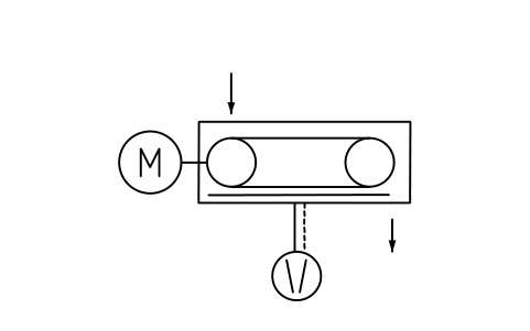 Preview of the Belt conveyor, air belt type symbol, block PPD_X6708_BELT_CONVEYOR_AIR