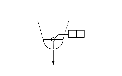 Preview of the Bin gate, cylinder operated symbol, block PPD_X6720_BIN_GATE_CYLINDER