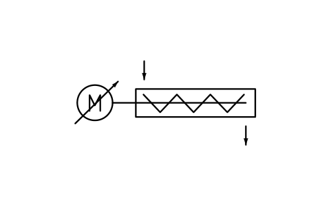 Preview of the Screw feeder, variable speed motor symbol, block PPD_X6725_SCREW_FEEDER_VARIABLE