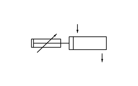 Preview of the Piston feeder, variable cylinder symbol, block PPD_X6726_PISTON_FEEDER