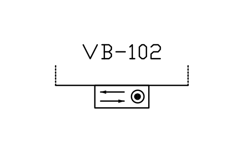 符號 Conveyor vibrator, eccentric motor 的預覽，圖塊名 PPD_X6728_VIBRATOR_ECCENTRIC