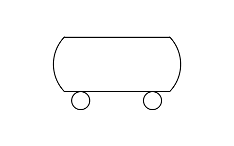 Preview of the Railway wagon, tank type symbol, block PPD_X6772_WAGON_TANK