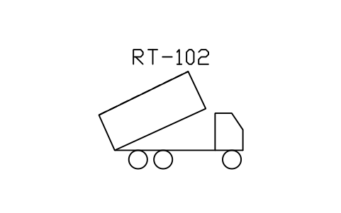 符號 Road truck, bulk, unloading 的預覽，圖塊名 PPD_X6781_TRUCK_BULK_UNLOADING