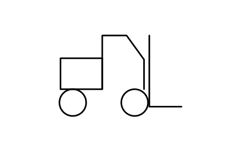 Preview of the Forklift truck symbol, block PPD_X6783_FORKLIFT