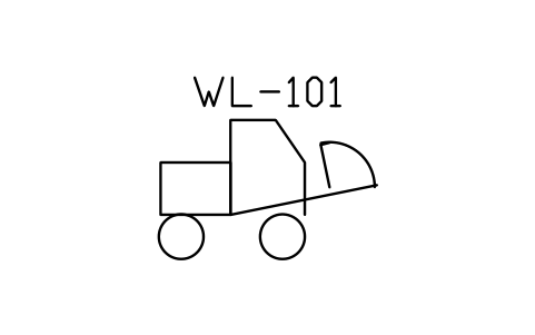 符號 Wheel loader 的預覽，圖塊名 PPD_X6785_WHEEL_LOADER