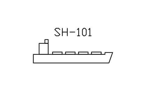 符號 Ship, form 1 的預覽，圖塊名 PPD_X6790_SHIP_F1