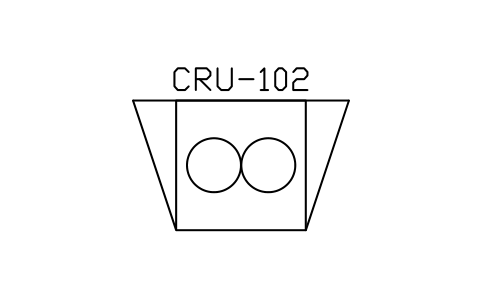 符號 Crusher, roller type 的預覽，圖塊名 PPD_P6822_CRUSHER_ROLLER