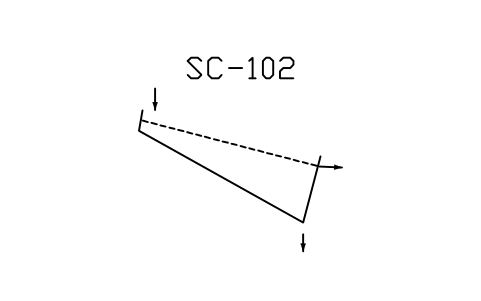 符號 Screen, incline, coarse, single 的預覽，圖塊名 PPD_X6802_SCREEN_INCLINE_SINGLE