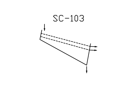 符號 Screen, inclined, coarse and fine 的預覽，圖塊名 PPD_X6803_SCREEN_INCLINED_DUAL
