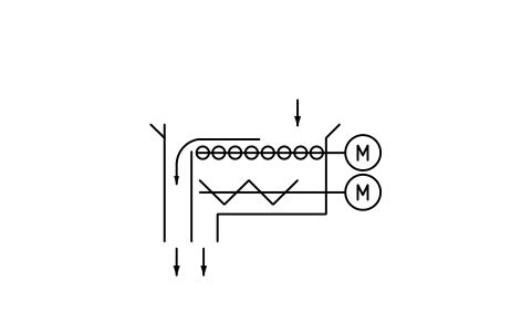 Preview of the Roller screen with motor, conveyor symbol, block PPD_X6805_ROLLER_SCREEN