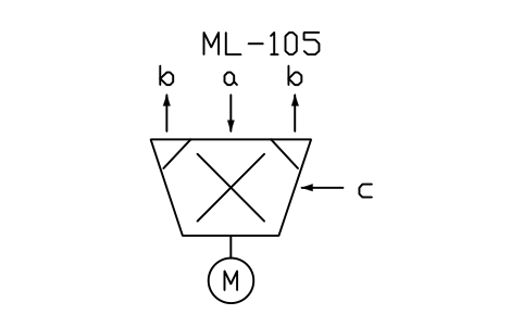 符號 Mill, indication of connections 的預覽，圖塊名 PPD_X6834_MILL_CONNECTIONS