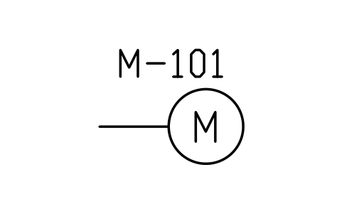 符號 Electrical motor 的預覽，圖塊名 PPD_P011_MOTOR