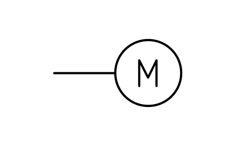 Preview of the Electrical motor symbol, block PPD_P011_MOTOR