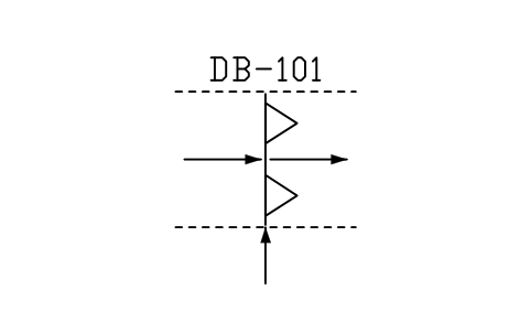 符號 Duct burner, afterburner 的預覽，圖塊名 PPD_X6930_DUCT_BURNER