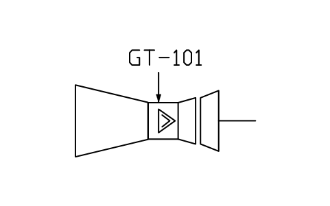 符號 Gas turbine, free power turbine 的預覽，圖塊名 PPD_X7011_GAS_TURBINE_FREE