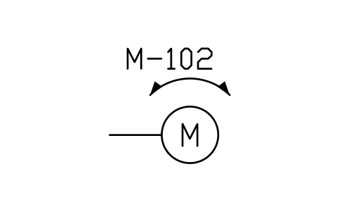 符號 Electrical motor, reversible 的預覽，圖塊名 PPD_X7050_MOTOR_REVERSIBLE