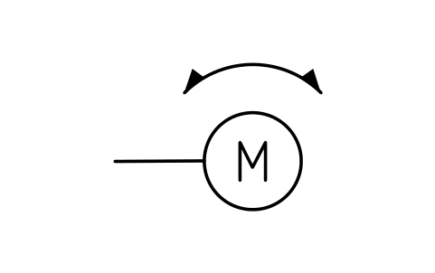 Preview of the Electrical motor, reversible symbol, block PPD_X7050_MOTOR_REVERSIBLE