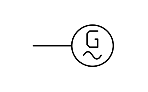 Preview of the Electrical generator, AC type symbol, block PPD_X7051_GENERATOR_AC
