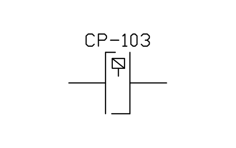 符號 Coupling, electromagnetic type 的預覽，圖塊名 PPD_X7111_COUPLING_ELECTROMAGNETIC
