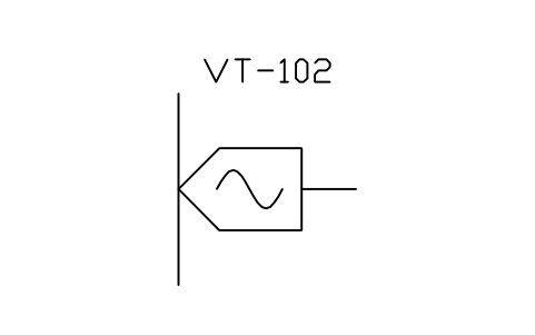 符號 Sensor, vibration, rotating machines 的預覽，圖塊名 PPD_P129_SENSOR_VIBRATION_ROT