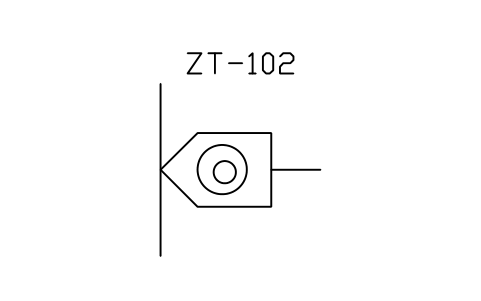 符號 Sensor, eccentricity, rotating machines 的預覽，圖塊名 PPD_P130_SENSOR_ECCENTRICITY