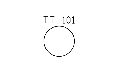 符號 PCI, circle form, field mounted 的預覽，圖塊名 PPD_X7201_PCI_CIRCLE_FIELD