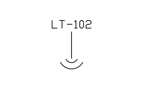 符號 Level, ultrasonic or radar type 的預覽，圖塊名 PPD_X7251_LEVEL_ULTRASONIC