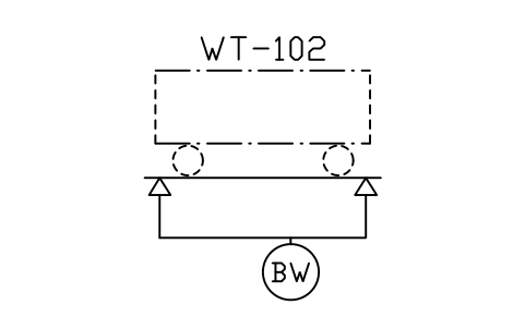 符號 Weighing bridge for railway wagons 的預覽，圖塊名 PPD_X7262_WEIGHING_BRIDGE_RAIL