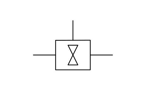 Preview of the Propeller or turbine meter symbol, block PPD_X7271_FLOW_PROPELLER