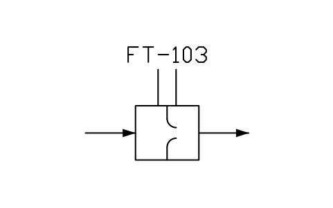 符號 Flow nozzle 的預覽，圖塊名 PPD_X7273_FLOW_NOZZLE