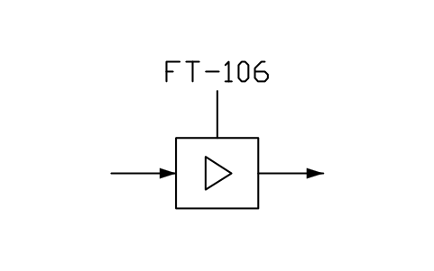 符號 Vortex flow meter 的預覽，圖塊名 PPD_X7276_VORTEX