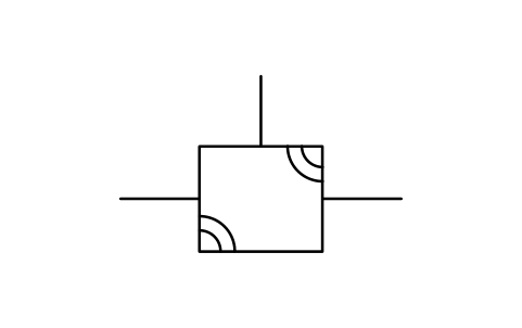 Preview of the Ultrasonic flow meter, inline symbol, block PPD_X7277_ULTRASONIC_INLINE