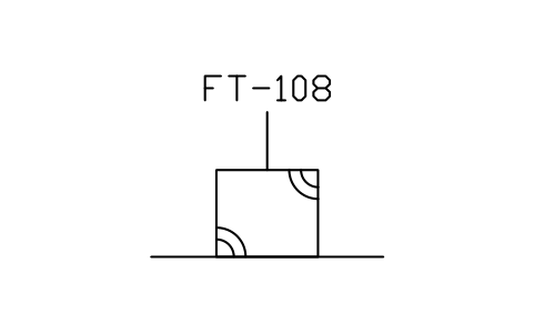 符號 Ultrasonic flow meter, clamp-on 的預覽，圖塊名 PPD_X7278_ULTRASONIC_CLAMP