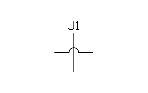 符号 交叉,不连接 的预览,块名 PWR_CROSSING