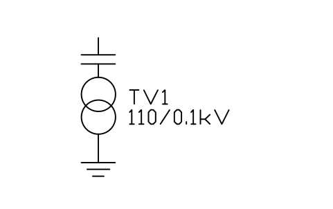 符号 电容式电压互感器 的预览,块名 PWR_CVT