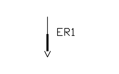 符号 接地极 的预览,块名 PWR_EARTH_ROD