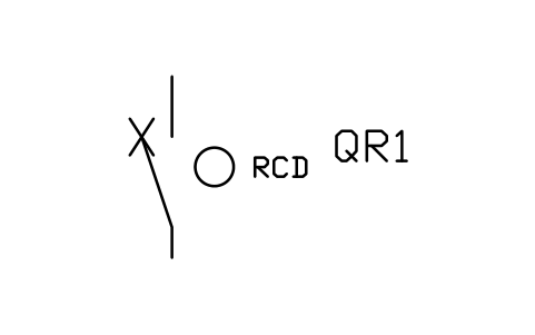 符号 剩余电流保护器 的预览,块名 PWR_LV_RCD