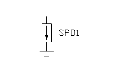 符号 电涌保护器(SPD) 的预览,块名 PWR_LV_SPD