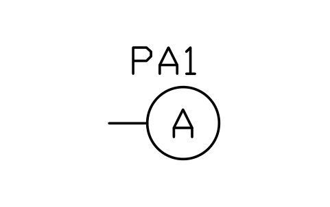 符号 电流表 的预览,块名 PWR_M_A