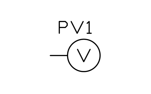 符号 电压表 的预览,块名 PWR_M_V