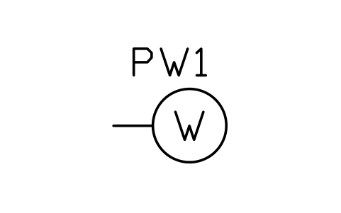 符号 功率表 的预览,块名 PWR_M_W